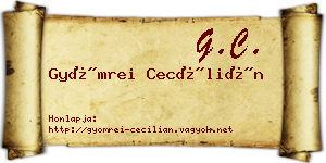 Gyömrei Cecílián névjegykártya
